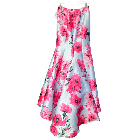 NWT Windsor Formal / Prom Floral Trumpet Skirt - Sky Blue - Size 3 - Picture 2 of 9